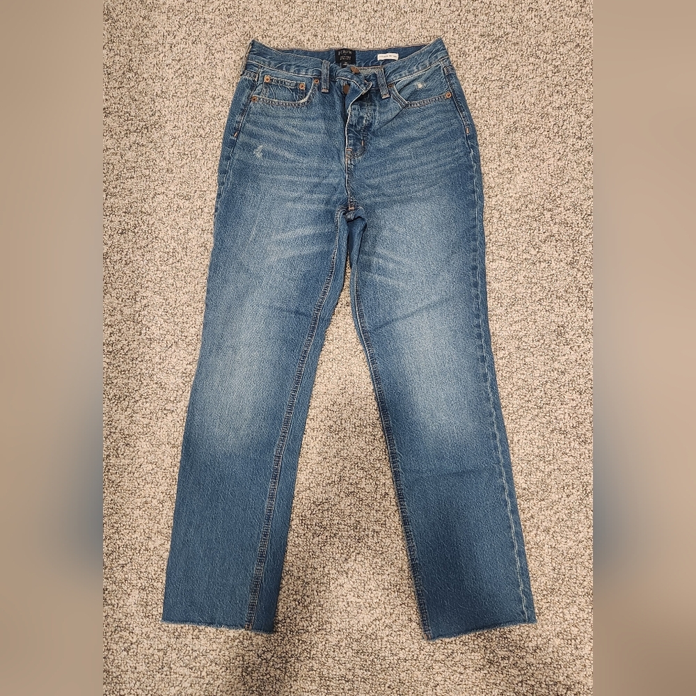 J. Crew Women's Straight Leg Jeans in Blue